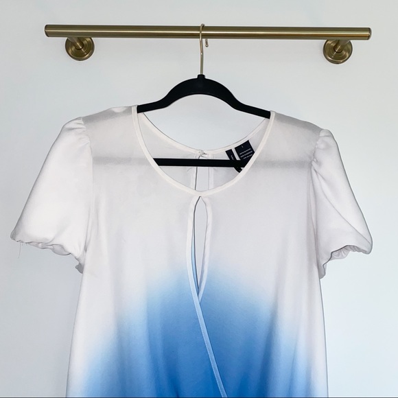 White & Blue Ombre Blouse - Picture 2 of 7
